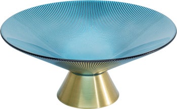 Misa dekoracyjna turkusowo-złota 26x11 cm – obraz-1
