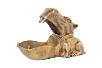 Misa dekoracyjna HIPPO 30 cm aluminium mosiądz – grafika-1.