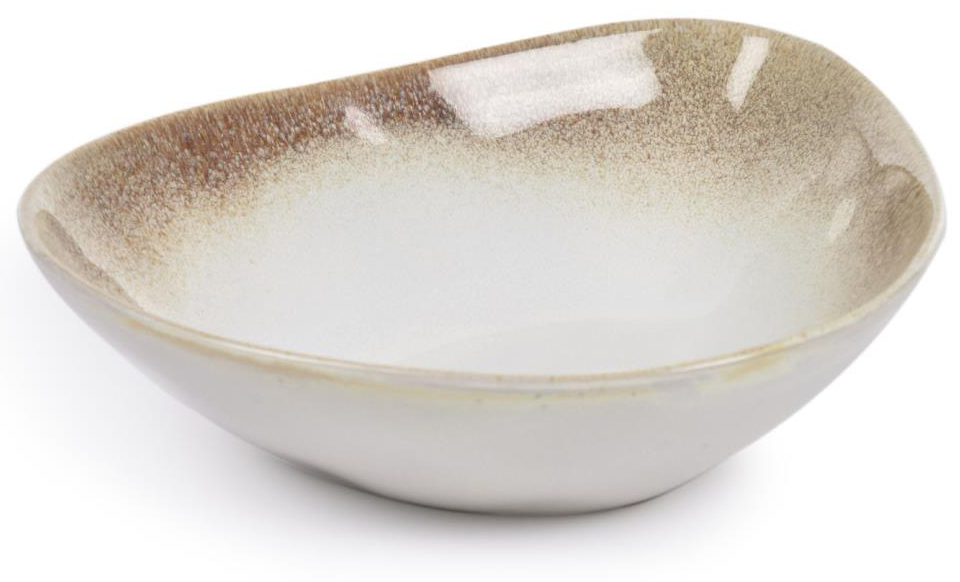 Misa ceramiczna beżowa 27x7 cm – obraz-1