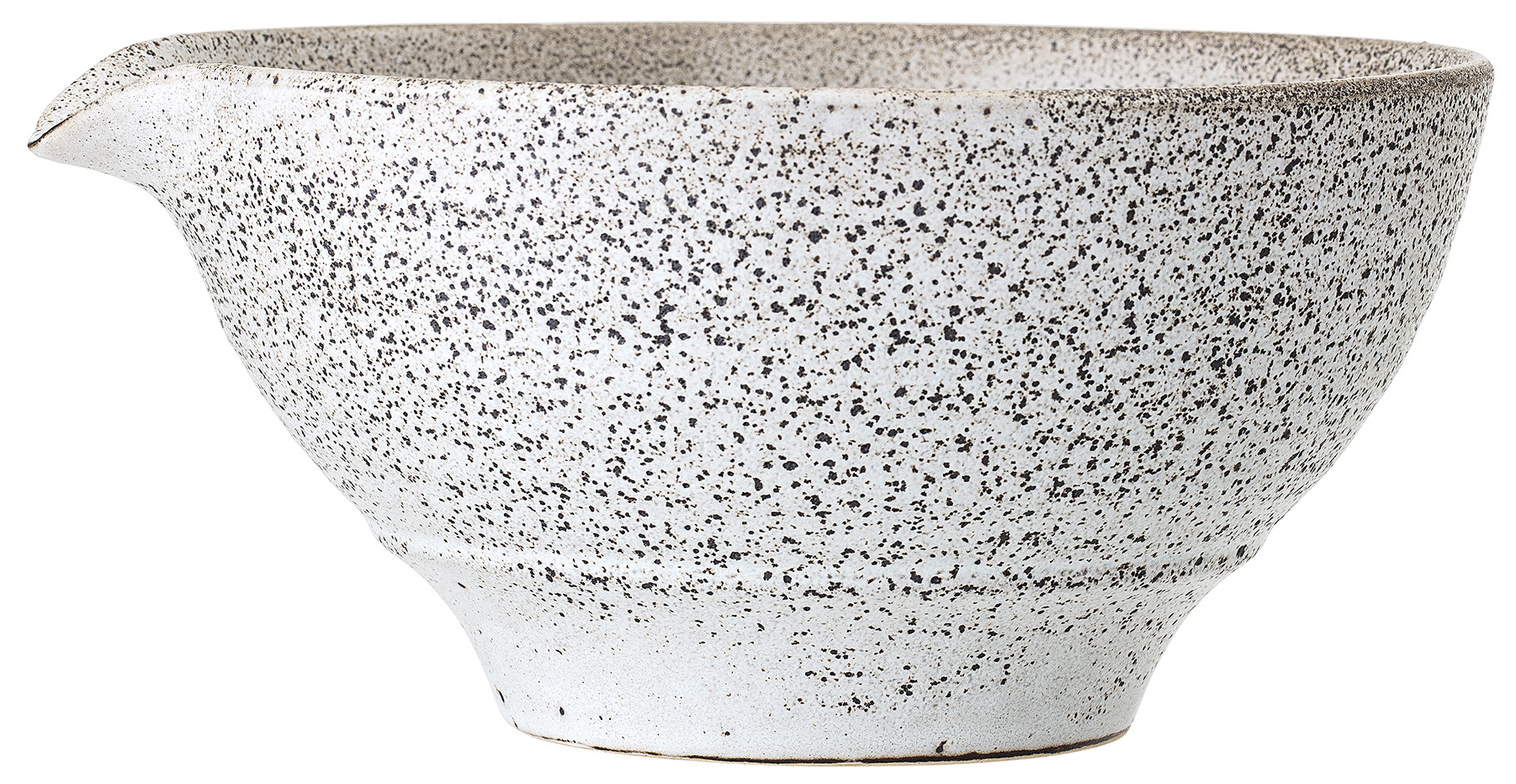 Misa kamionkowa szara w kropki Ø25x12 cm – obraz-1
