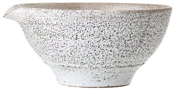 Misa kamionkowa szara w kropki Ø25x12 cm – obraz-1