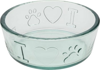 Miseczka dekoracyjna szklana transparentna I ❤🐶 Ø14 cm – obraz-1