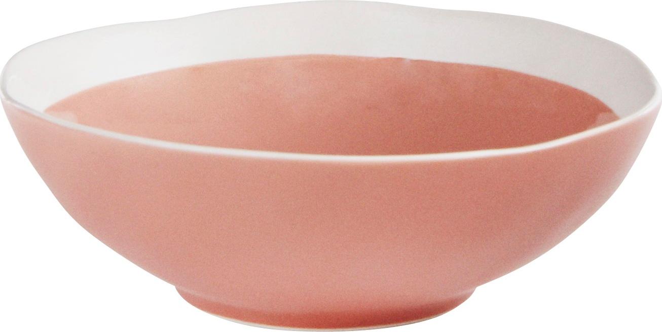 Miseczka Ø13x5 cm różowo-biała – obraz-1