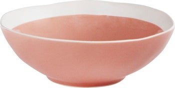Miseczka Ø13x5 cm różowo-biała – obraz-1