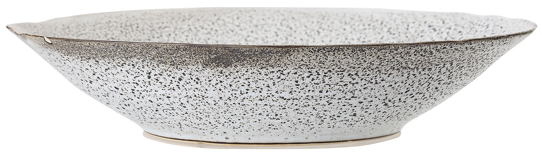 Miska do serwowania z kamionki szara Ø30x6 cm szara  – obraz-1