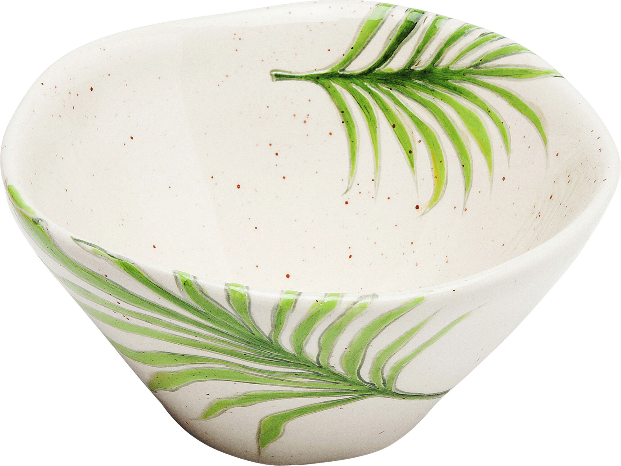 Miska gliniana beżowa liść Ø16x8 cm – obraz-1