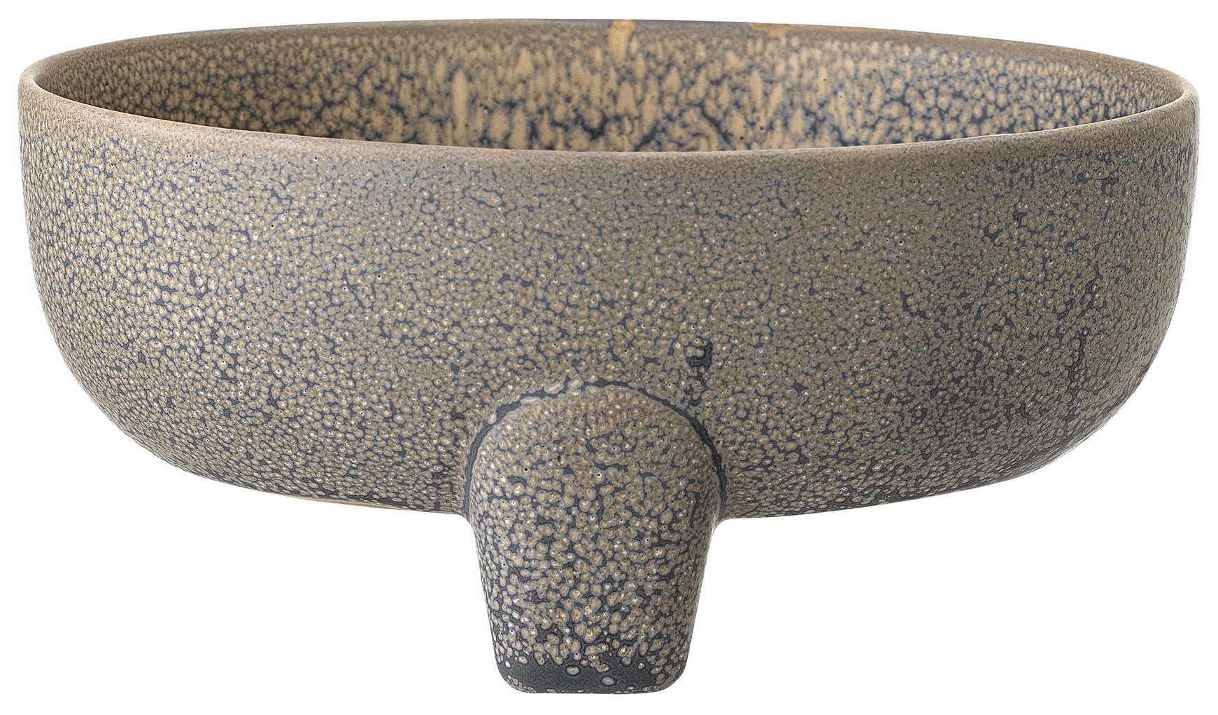 Misa dekoracyjna z kamionki szara 15x12 cm  – obraz-1