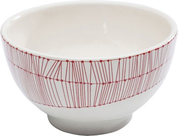 Miska Net Ø14x8 cm biało-czerwona – obraz-1