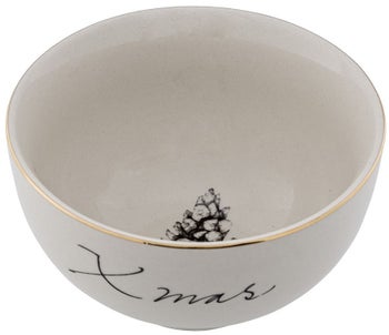 Miska ceramiczna biała świąteczna ∅12 cm 350 ml – obraz-1