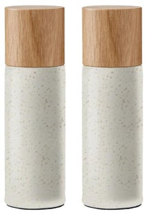 Młynki do soli i pieprzu Ø5x17 cm kremowo-naturalne – obraz-1