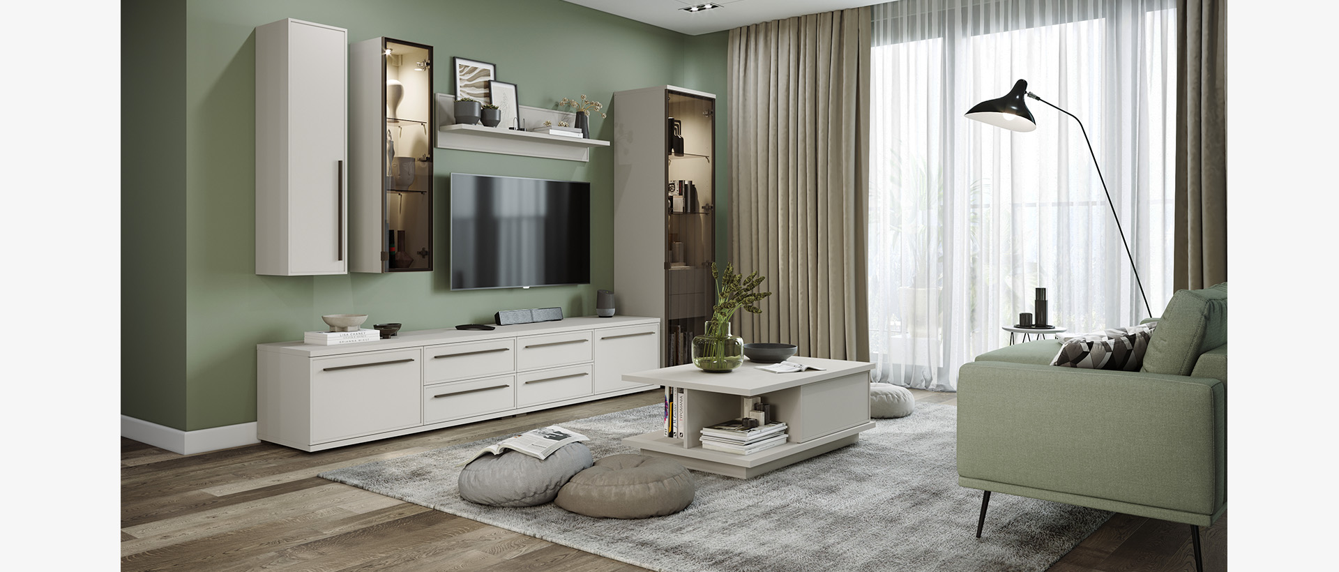 Модулно обзавеждане за дневна Aria 1 – изображение-1