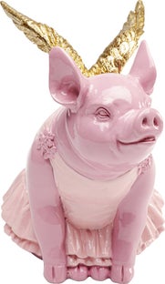 Pusculita Flying Pig Roz 15 cm – imagine-1.