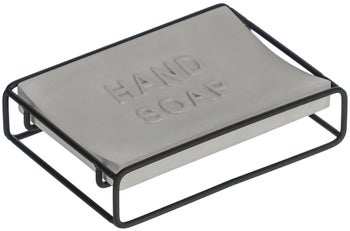 Mydelniczka metalowa szara 13x9 cm – obraz-1