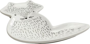 Naczynie do przekąsek lisek porcelanowe białe 16x12 cm – obraz-1