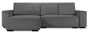 Narożnik dwustronny szary z podłokietnikami – obraz-1