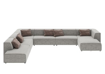 U-Soffa Infinity Malibu Grå, 417cm – bild-1.