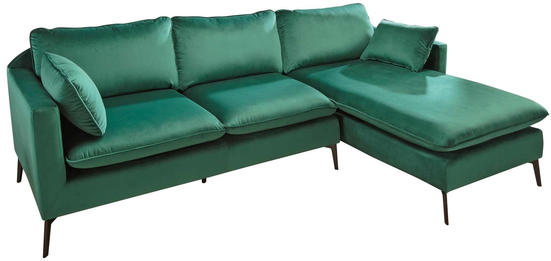 Narożnik Famous 260x160 cm szmaragdowy – obraz-1