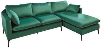 Narożnik Famous 260x160 cm szmaragdowy – obraz-1