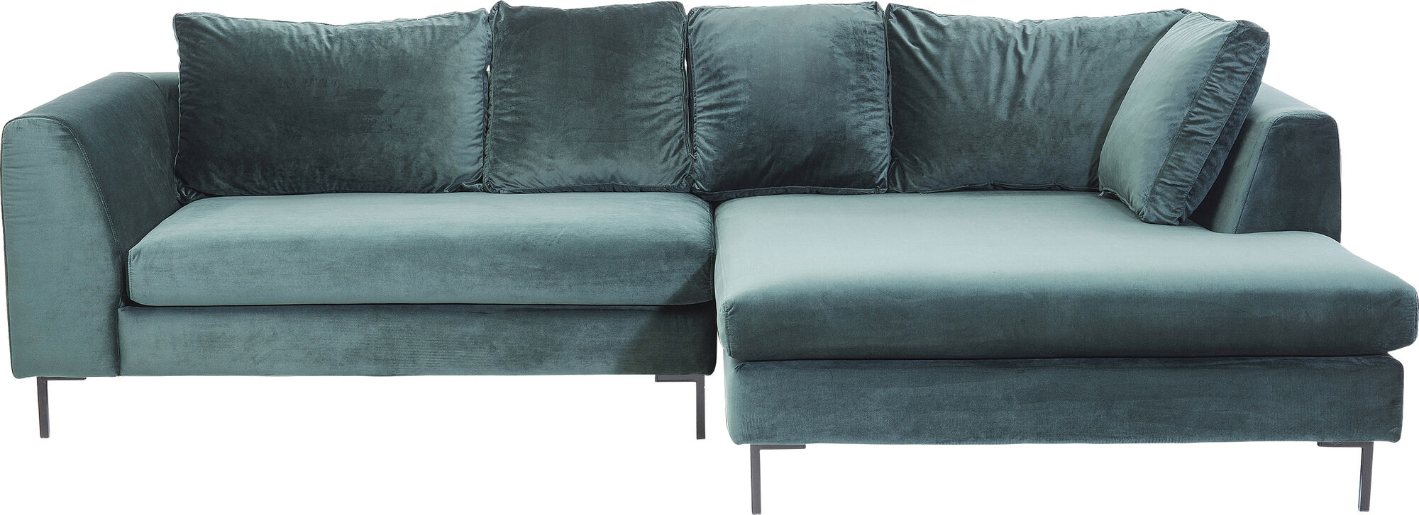 Sofá Esquinero Black Gianna Velvet verde dcha – Imagen-1.