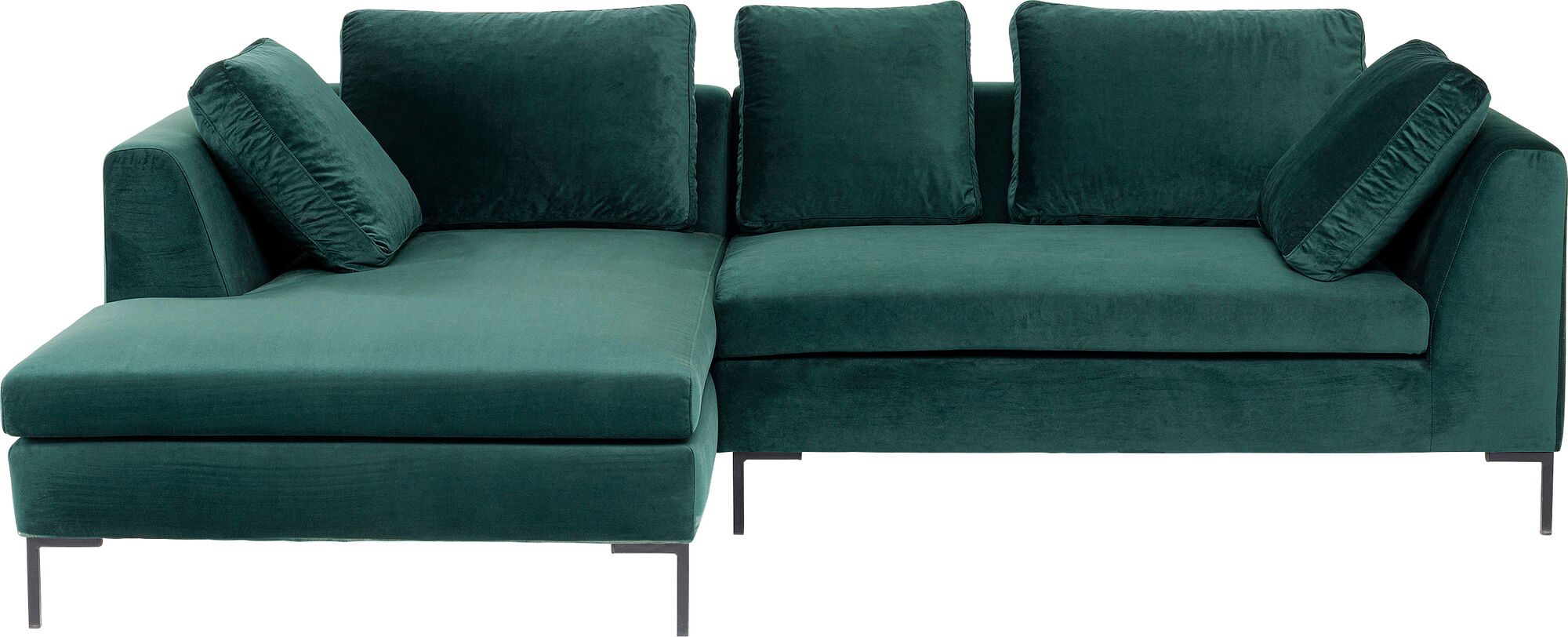 Sofá esq Gianni Small Velvet verde oscuro izq – Imagen-1.