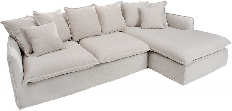 Biały narożnik tapicerowany z poduszkami dla stylowego wnętrza – grafika-1.