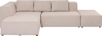Kampinė sofa Infinity Ottomane Cream Left – paveikslėlis-1.