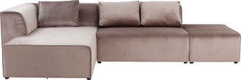 Hörnsoffa Infinity - Taupe Sammet Vänster, 306x182cm – bild-1.