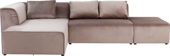 Hörnsoffa Infinity - Taupe Sammet Vänster, 306x182cm – bild-1.