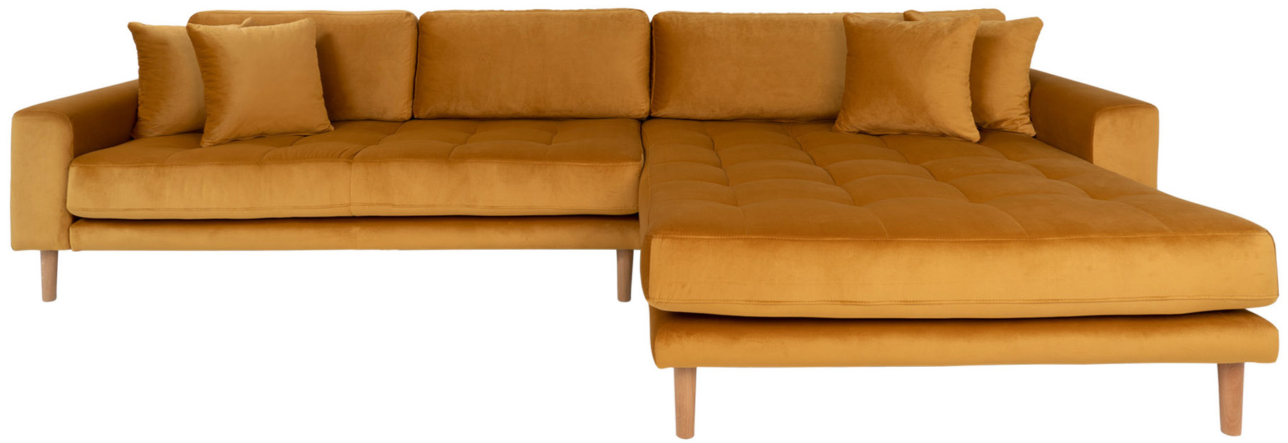 Narożnik Lido 290x170 cm welur musztardowy - prawy – grafika-1.