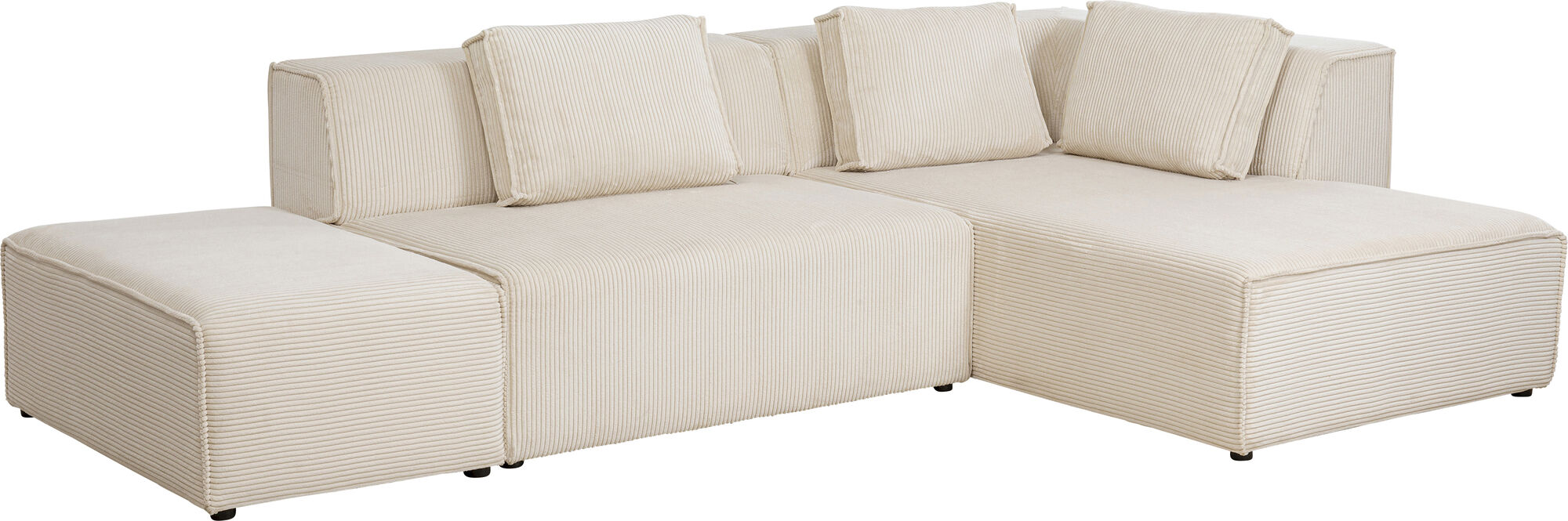 Hörnsoffa Infinity - Med Ottoman, Cream Manchester, Höger – bild-1.