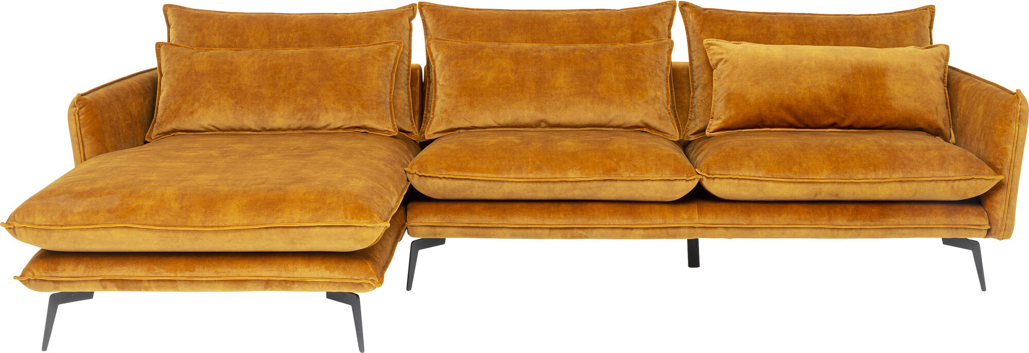 Sofá esq Monza izq Velvet Curry 296cm – Imagen-1.