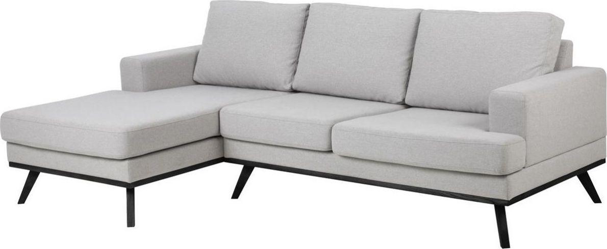 Narożnik Norwich 233x148 cm lewy jasnoszary nogi czarne przedsprzedaż – obraz-1