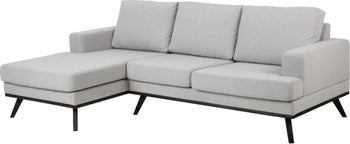 Narożnik Norwich 233x148 cm lewy jasnoszary nogi czarne przedsprzedaż – obraz-1