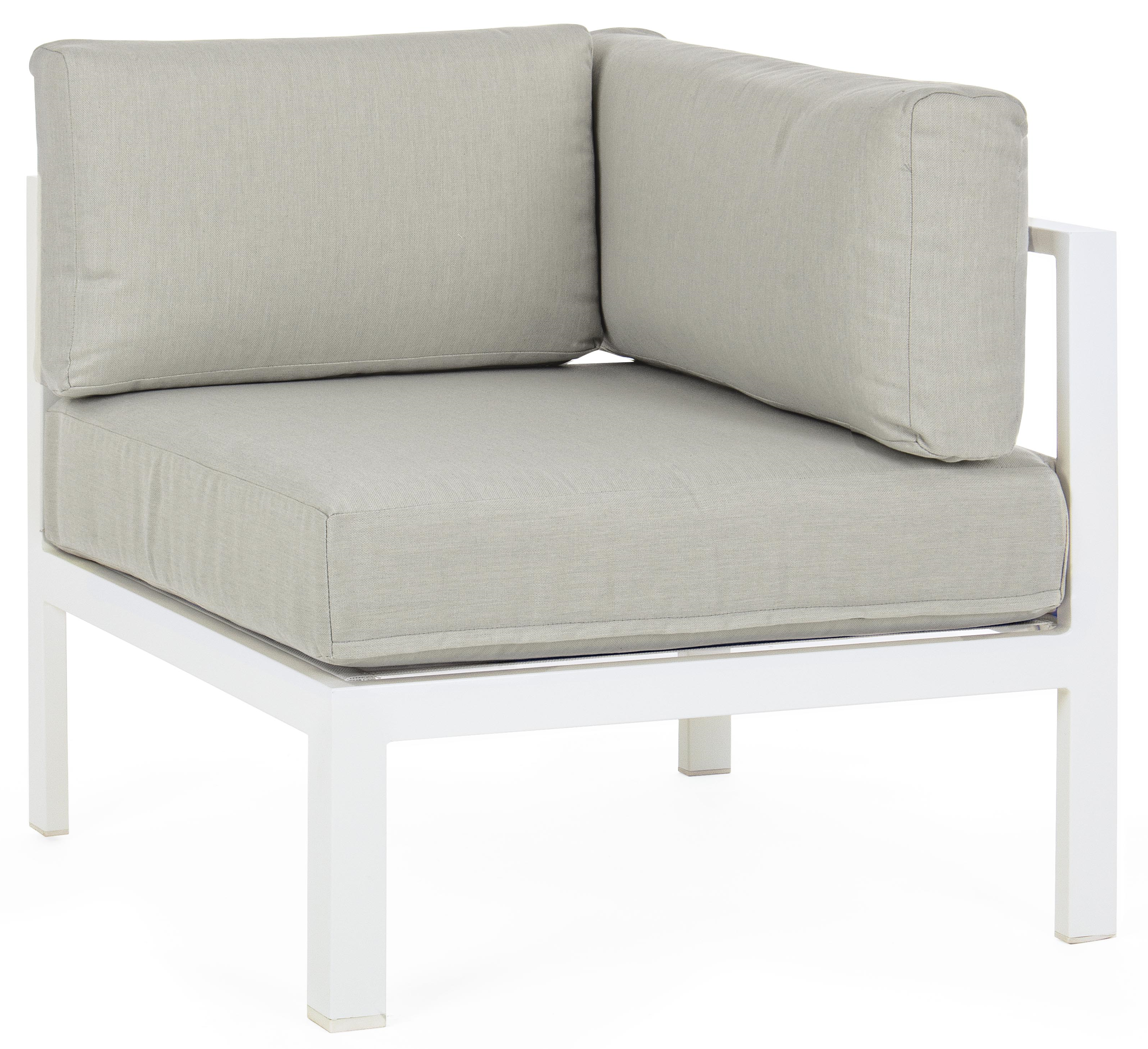 Narożnik ogrodowy modułowy aluminiowy biały 75x75 cm – obraz-1