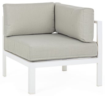 Narożnik ogrodowy modułowy aluminiowy biały 75x75 cm – obraz-1