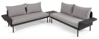 Narożnik ogrodowy aluminiowy czarny 230x230 cm – obraz-1