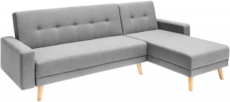 Narożnik rozkładany Scandinavia II 250x83 cm szary – obraz-1