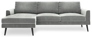 Narożnik Trona 242x156 cm jasnoszary lewy – obraz-1