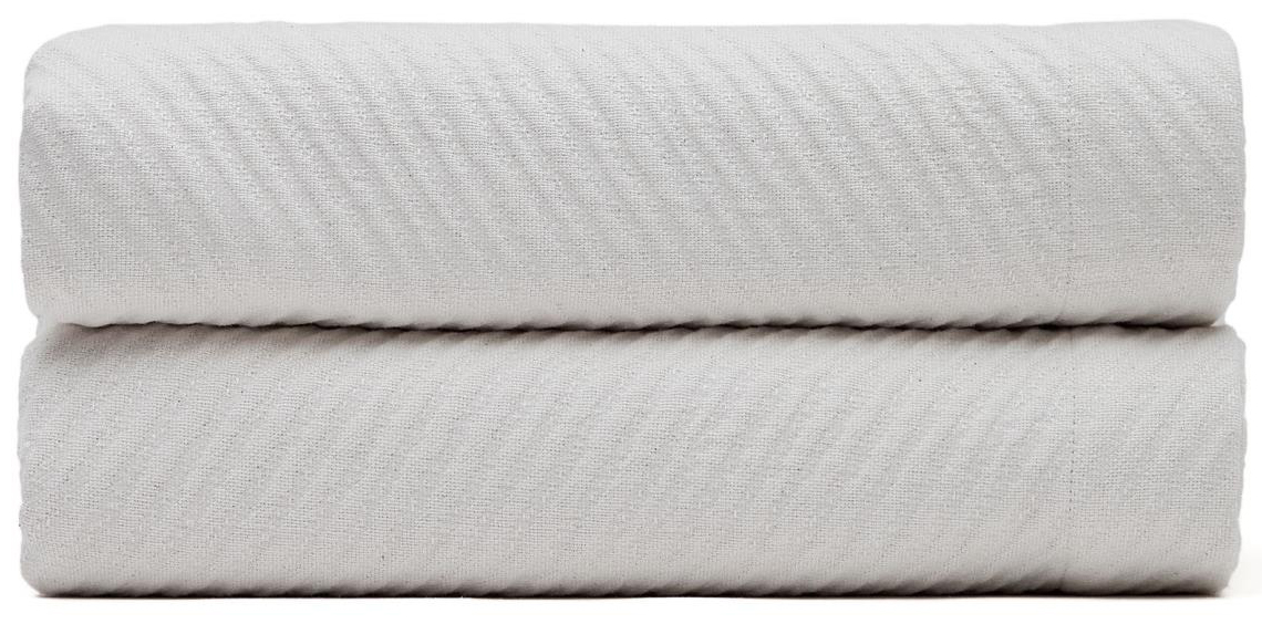 Narzuta bawełniana biała 180x260 cm – obraz-1