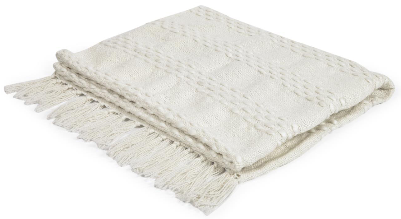 Narzuta biała 150x125 cm – obraz-1