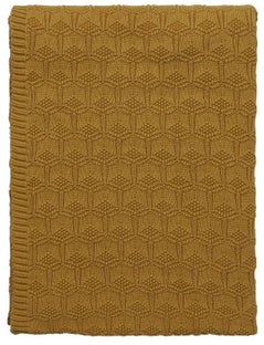 Narzuta Deco Knit 130x170 cm złota – obraz-1