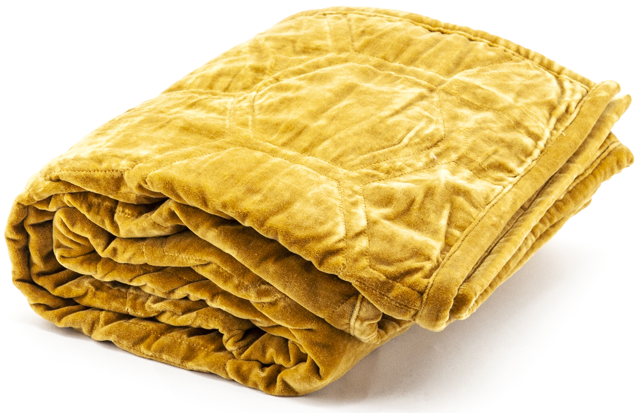 Narzuta Honey 170x130 cm żółta – obraz-1