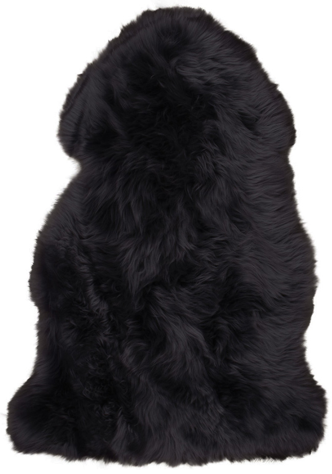 Narzuta skóra naturalna czarna 85x50 cm – grafika-1.