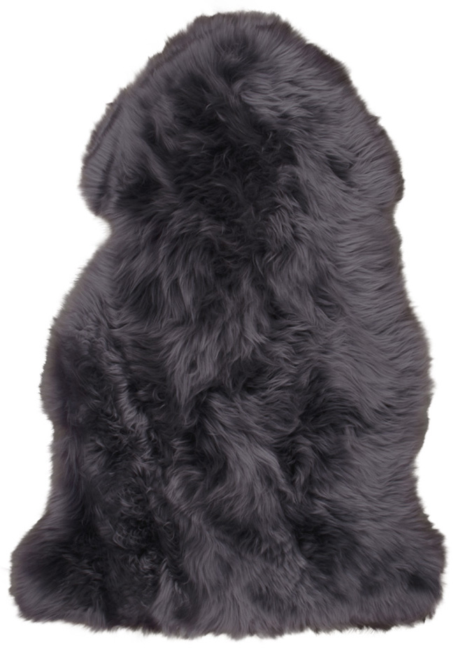 Narzuta skóra naturalna szara 85x50 cm – grafika-1.