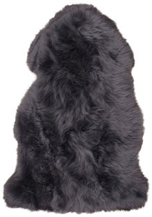 Narzuta skóra naturalna szara 85x50 cm – grafika-1.