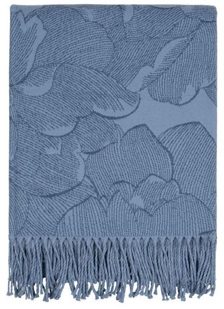 Narzuta bawełna niebieska 170x130 cm – obraz-1