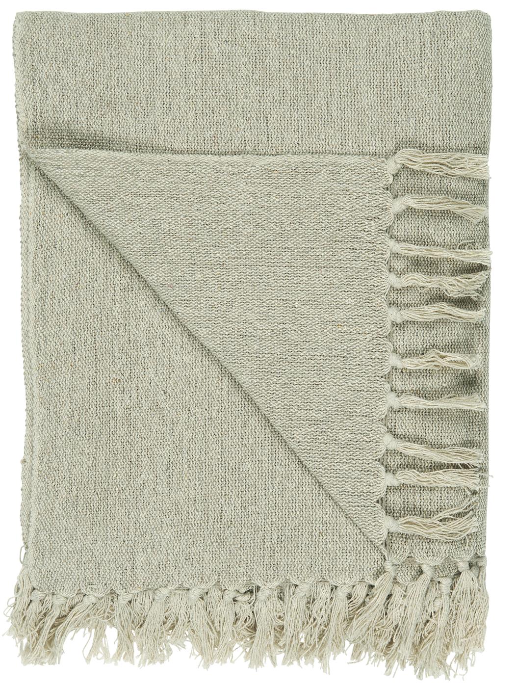 Narzuta zielona bawełna 160x130 cm – obraz-1