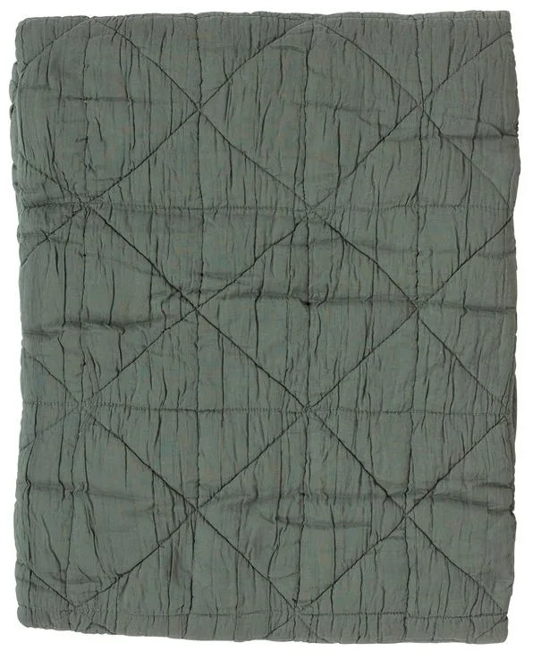 Narzuta Triangle pikowana 130x170 cm zielona – obraz-1