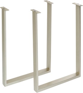 Nogi do stołu barowego srebrne stal lakierowana 2-set – obraz-1