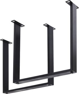 Pie Tavola acero negro mate (2/Set) – Imagen-1.